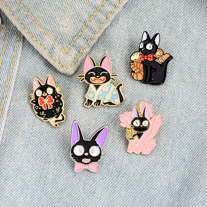 Black Cat JiJi Enamel Pins Cartoon Movie Brooches Custom Animal Badge for Bag Hat Clothes Lapel pin Collar Jewelry Gift Kids, Mixed colors
Black Cat JiJi Enamel Pins Cartoon Movie Brooches Custom Animal Badge for Bag Hat Clothes Lapel pin Collar Jewelry Gift Kids, Mixed colors