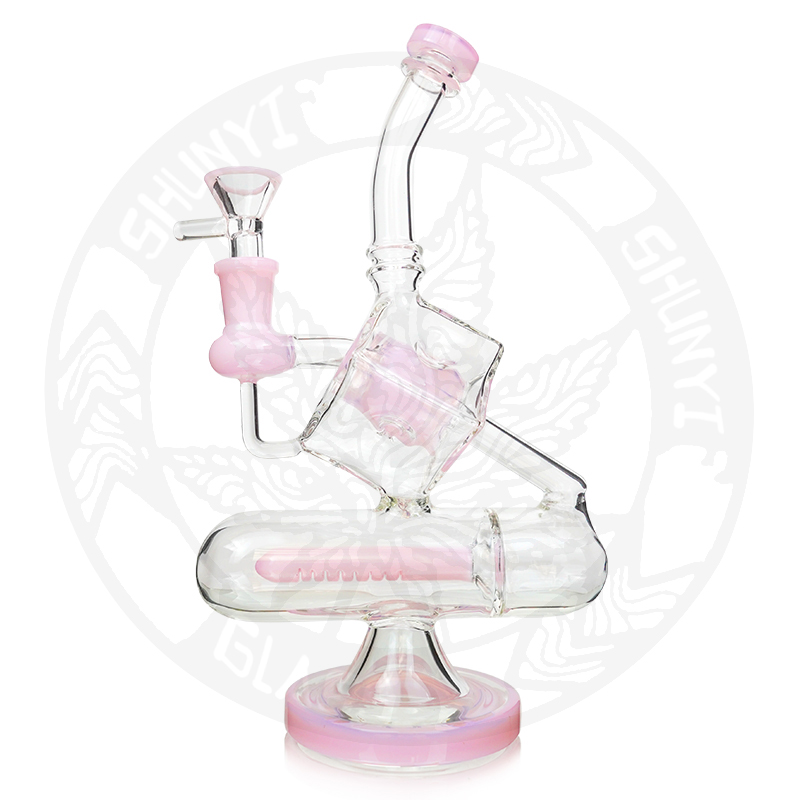 10.5 inches pink high quality Cube dab rig hookah inline perc glass Bongs smoking water pipe shisha for gril lady gift
10.5 inches pink high quality Cube dab rig hookah inline perc glass Bongs smoking water pipe shisha for gril lady gift