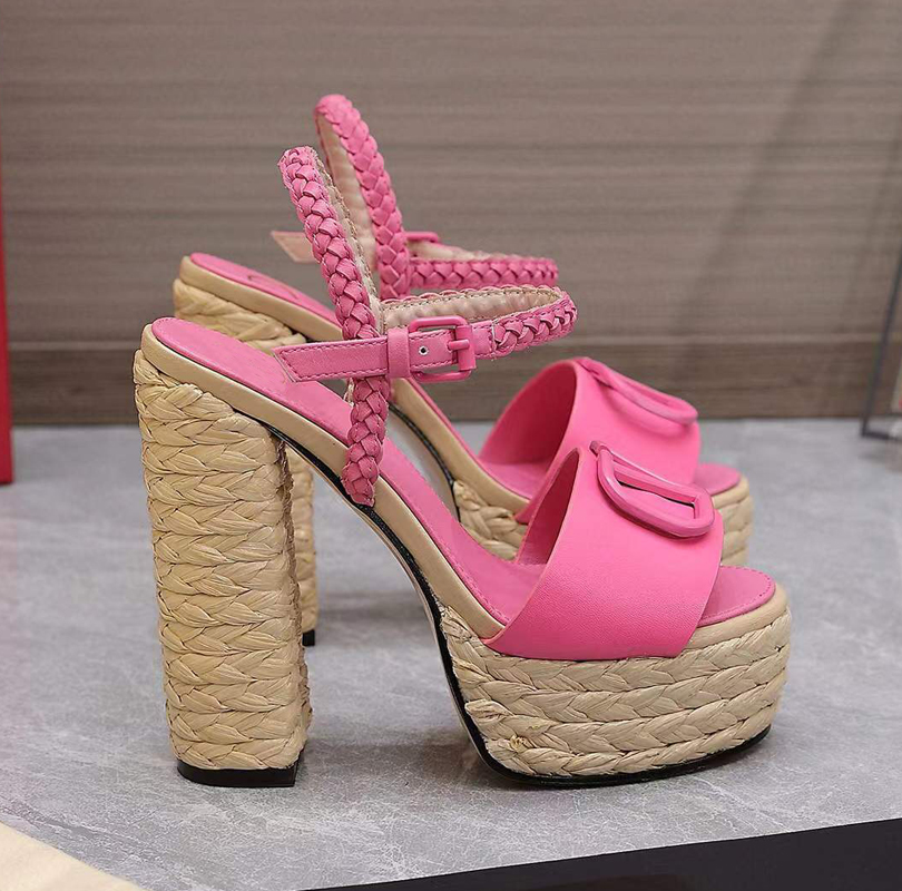 Shoes Sandals Platform Calfskin Thick Heel Metal Buckle Decorative Ankle Straps Lafite Grass Chunky Heels Holiday Style Heeled Luxury Designer, Apricot
Shoes Sandals Platform Calfskin Thick Heel Metal Buckle Decorative Ankle Straps Lafite Grass Chunky Heels Holiday Style Heeled Luxury Designer, Apricot
