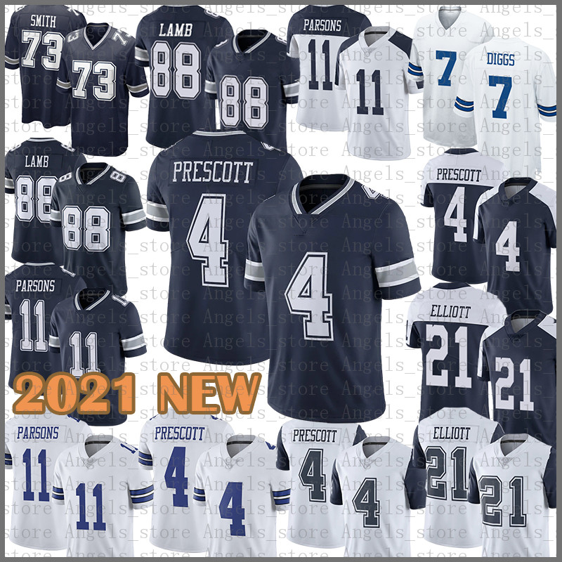 4 Dak Prescott Football Jerseys 21 Ezekiel Elliott 7 Trevon Diggs 88 CeeDee Lamb Micah Parsons Tyler Smith Leighton Vander Esch Cowboyes Roger Staubach, Mens-nz