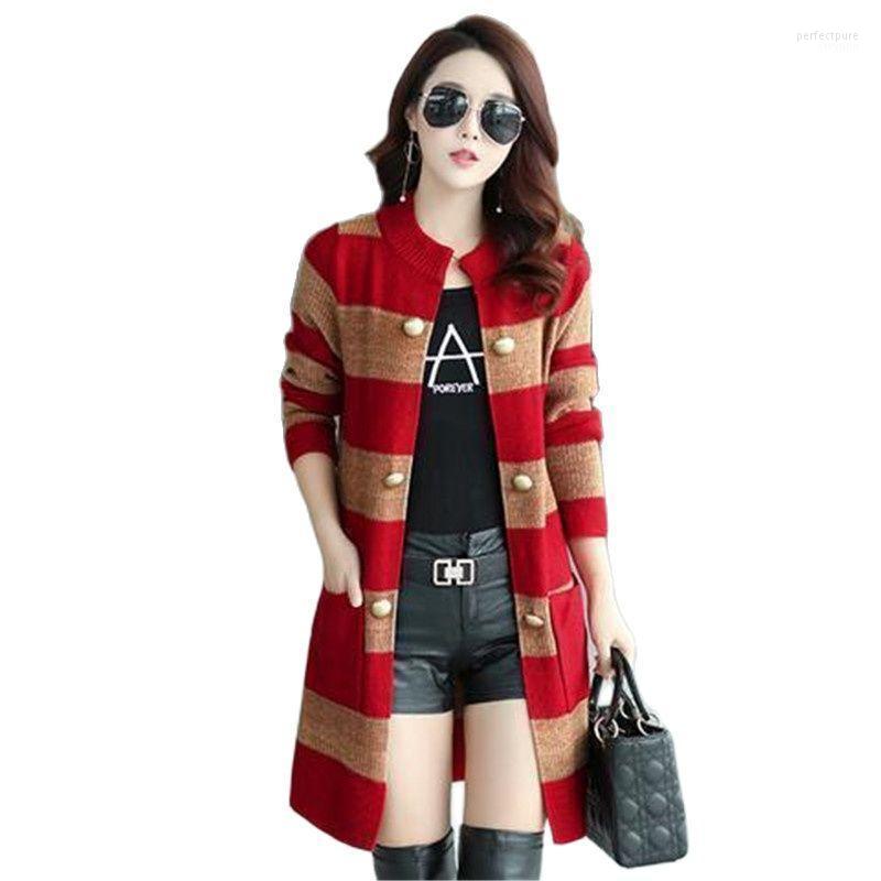 Women' Knits & Tees 2022 Women Knitted Sweater Coat Female Spring Autumn Stripe Loose Slimming Mid-Length Cardigan Jacket A98 Perf22, Navy blue
Women' Knits & Tees 2022 Women Knitted Sweater Coat Female Spring Autumn Stripe Loose Slimming Mid-Length Cardigan Jacket A98 Perf22, Navy blue