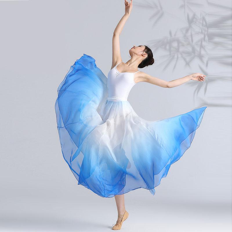 Stage Wear Long Ballet Tutu Skirts For Women Adults Lyrical Banding Flowy Skirt Gradient Color Soft Rayon Dress Dance, Ballet leotard
Stage Wear Long Ballet Tutu Skirts For Women Adults Lyrical Banding Flowy Skirt Gradient Color Soft Rayon Dress Dance, Ballet leotard