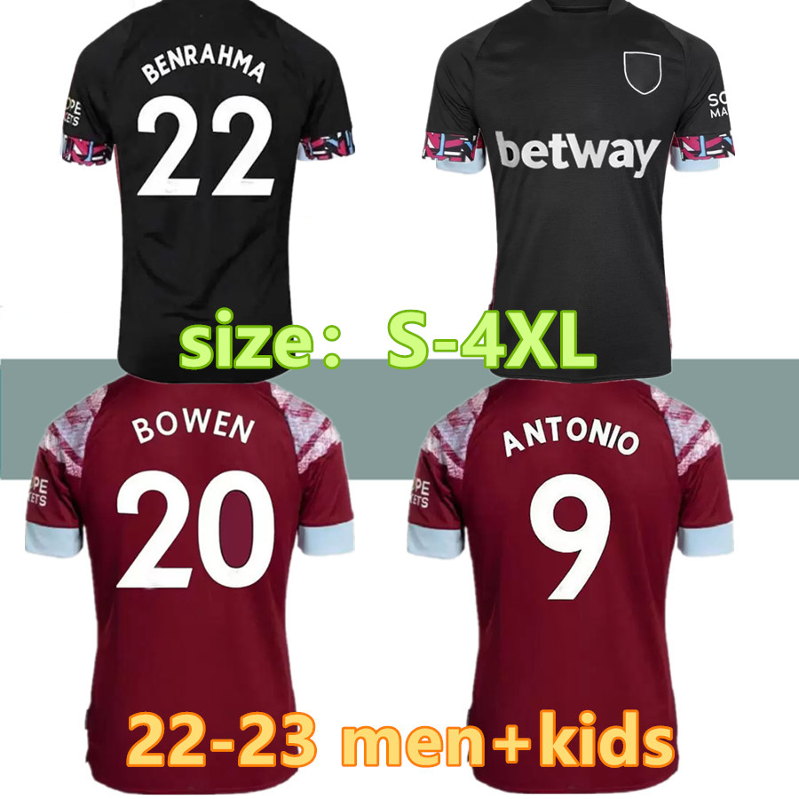 size S-4XL 22 23 West Hams BOWEN RICE Soccer Jersey N.AGUERO BENRAHMA LANZINI ANTONIO YARMOLENKO NOBLE FORNALS DAWSON Vlasic SOUCEK 2022 2023Jersey Football Shirt, 22-23 away
size S-4XL 22 23 West Hams BOWEN RICE Soccer Jersey N.AGUERO BENRAHMA LANZINI ANTONIO YARMOLENKO NOBLE FORNALS DAWSON Vlasic SOUCEK 2022 2023Jersey Football Shirt, 22-23 away