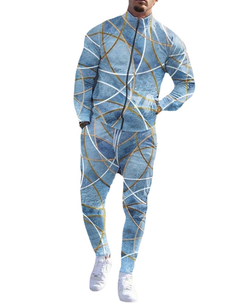 Men' Tracksuits Fall Fashion Sports Suit Casual Printed Zipper O-neck Long-sleeve Sweatshirt Top And Lace-up Slim Trousers Men 2-piece Set, 03 print
Men' Tracksuits Fall Fashion Sports Suit Casual Printed Zipper O-neck Long-sleeve Sweatshirt Top And Lace-up Slim Trousers Men 2-piece Set, 03 print