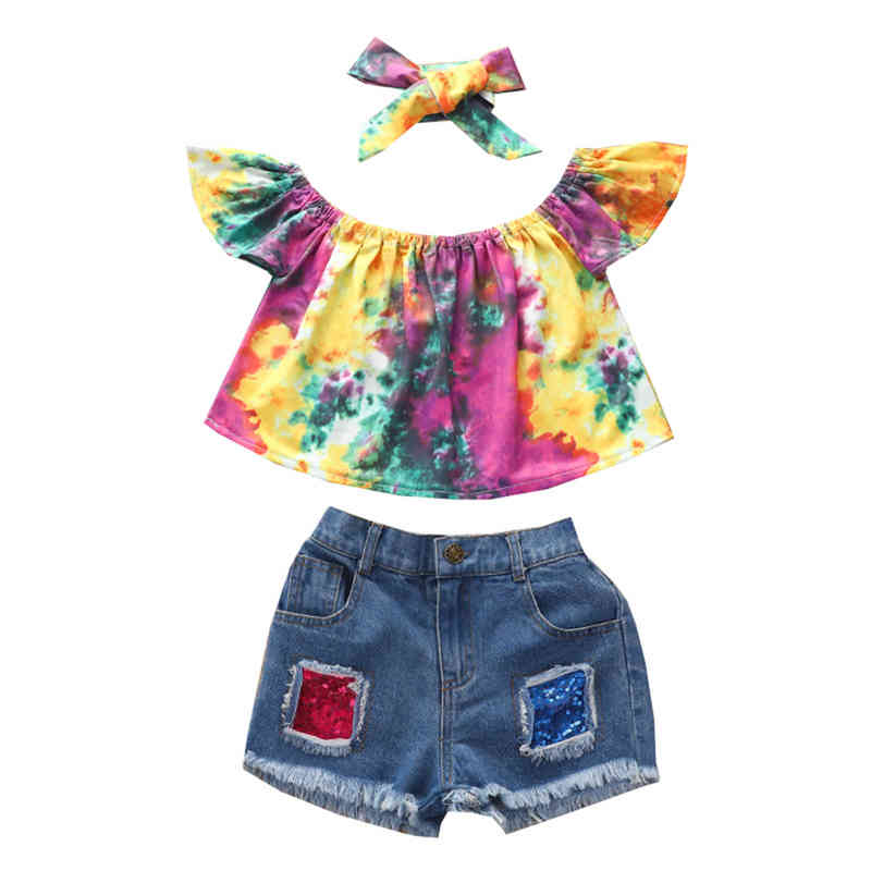 Citgeett Summer Children Baby Girls Fashion 3 Piece Outfit Set Tie Dye Print Tops and Sequins Shorts Brown Headband Clothes J220712, Red
Citgeett Summer Children Baby Girls Fashion 3 Piece Outfit Set Tie Dye Print Tops and Sequins Shorts Brown Headband Clothes J220712, Red