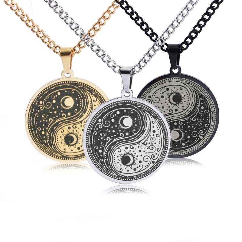 Pendant Necklaces Creative Design Personality Yin And Yang Tai Chi Stainless Steel Necklace For Men Women Trendy Jewelry GiftPendant
Pendant Necklaces Creative Design Personality Yin And Yang Tai Chi Stainless Steel Necklace For Men Women Trendy Jewelry GiftPendant