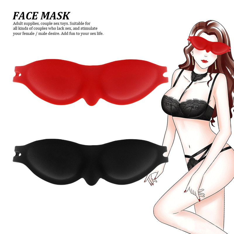 Silicone Blindfold Soft Eye Patch Masquerade Role Play Erotic Eye Mask Flirt Slave Restraints Sex Toys for Couples BDSM Bondage 220622