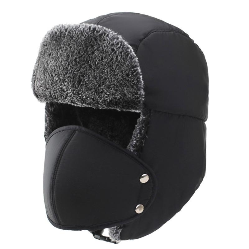 Berets Unisex Warm Winter Ear Protection Face Hat Mens Faux Fur Bomber Hats With Flap Windproof Mask Cold Snow Ski, Black
Berets Unisex Warm Winter Ear Protection Face Hat Mens Faux Fur Bomber Hats With Flap Windproof Mask Cold Snow Ski, Black