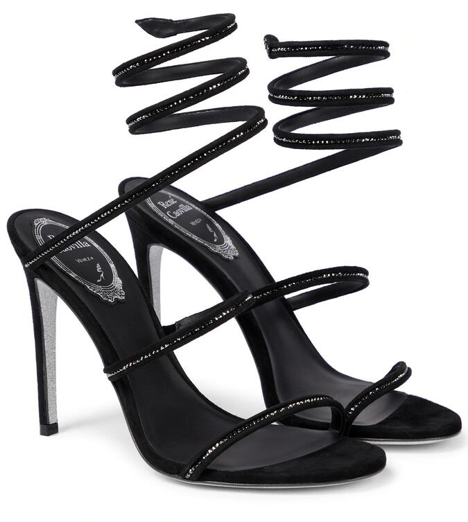 sandals Cleo-embellished suede stiletto High heel Renes Caovilla CRYSTAL black Snakelike twining rhinestone sandals women summer heels
sandals Cleo-embellished suede stiletto High heel Renes Caovilla CRYSTAL black Snakelike twining rhinestone sandals women summer heels
