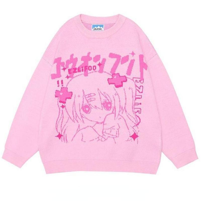 Men' Sweaters Japanese Anime Two-dimensional Girl Women' Retro Loose Long-sleeved Pullover Couple Casual All-match SweatersMen, Style 7
Men' Sweaters Japanese Anime Two-dimensional Girl Women' Retro Loose Long-sleeved Pullover Couple Casual All-match SweatersMen, Style 7
