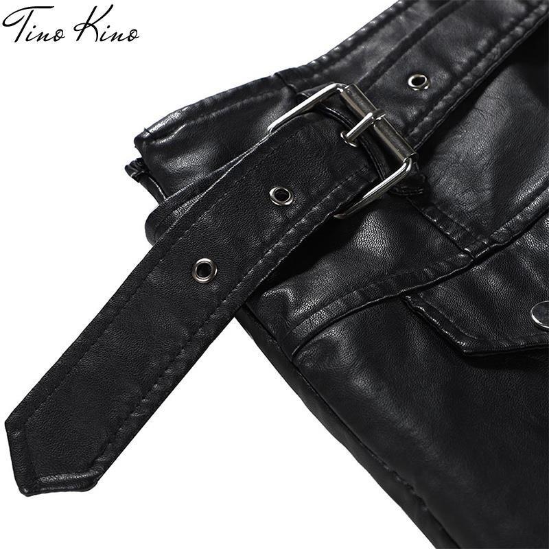 PU Leather A Line Skirt Women Belt Zipper High Waist Women's Mini Skirts Black Autumn Fashion Streetwear Bottoms Female 220317