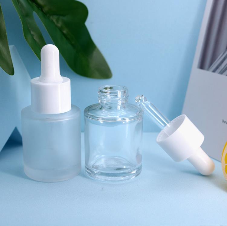 20ml Flat shoulder Glass Essential Oil Perfume Bottles Liquid Bottles Reagent Dropper Aromatherapy Bottle Wholesale SN6721