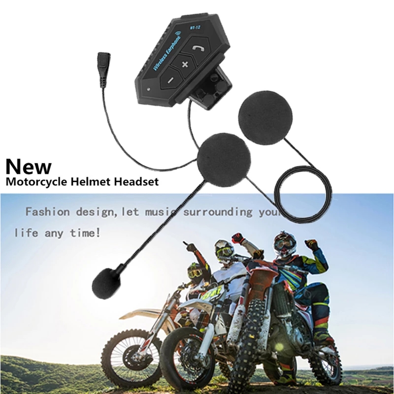 Motorcycle Helmet Headphones Wireless Bluetooth 42 Earphones Hands Headset Stereo Music Speaker Support Automatic Motocross w