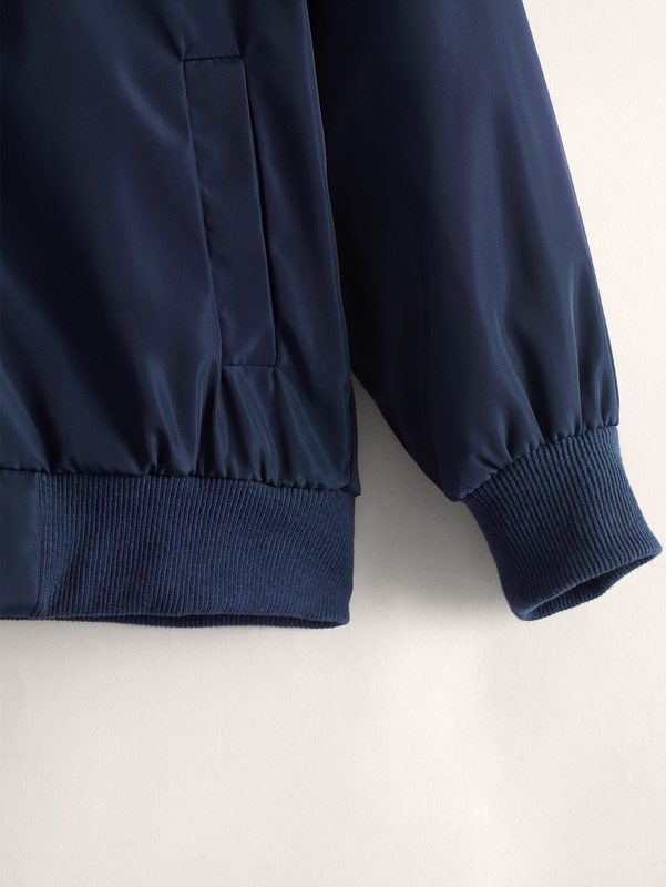 Toddler Boys Letter Graphic Zipper Bomber Jacket SHE