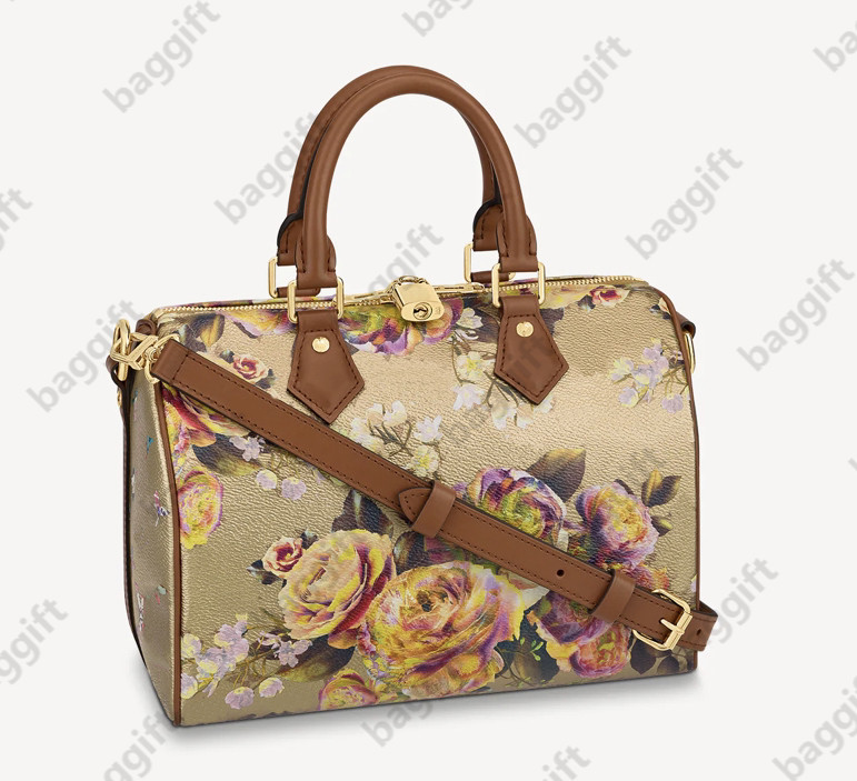 SPEEDY BANDOULIERE 25 bag Buci flower printing handbag cross body boston Purse M21317 M20919, Customization
SPEEDY BANDOULIERE 25 bag Buci flower printing handbag cross body boston Purse M21317 M20919, Customization