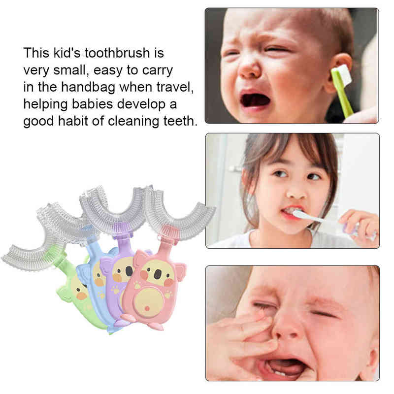 Toothbrush Children's Toothbrush Baby U-shaped Child Teethers Soft Silicone Born Brush Kids Teeth Oral Care Cleaning Health 0511