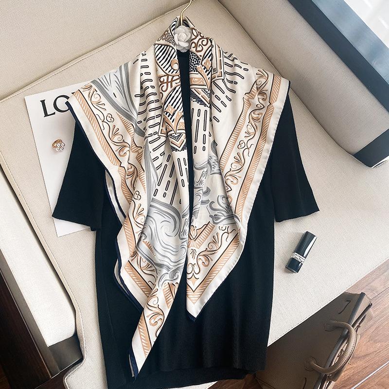 Scarves 90CM Korean Version Of The Wild Square Scarf Women Fashion Western Style Shawl Multifunctional Silk ScarfScarves
Scarves 90CM Korean Version Of The Wild Square Scarf Women Fashion Western Style Shawl Multifunctional Silk ScarfScarves