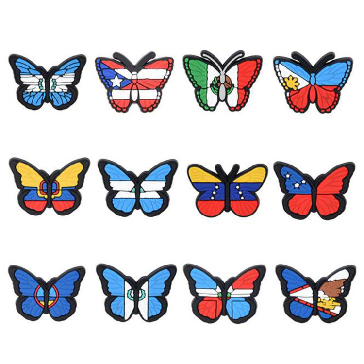 colorfuls Butterfly cartoon shoe charms garden shoecharms buckle clog bracelet wristband decoration accessories gift