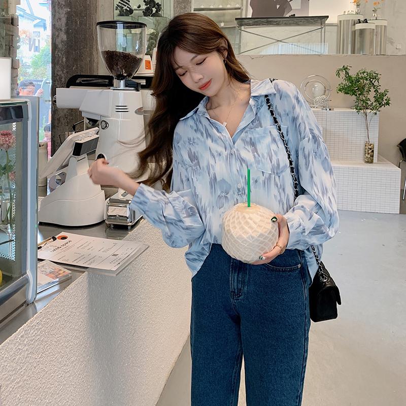Women's Blouses & Shirts Shirt Womens Tops Spring 2022 Long Sleeve Print Chiffon Single Breasted Turn-down Collar Women DropWomen's, Blue
Women's Blouses & Shirts Shirt Womens Tops Spring 2022 Long Sleeve Print Chiffon Single Breasted Turn-down Collar Women DropWomen's, Blue