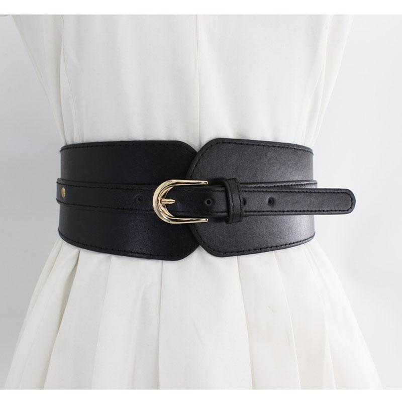 Belts 89cm Female Wide Elastic Waistband Oval Pin Buckle Belt For Women Cinch Waist Stretch Band Overcoat Dress Clothing DecorateBelts Emel2