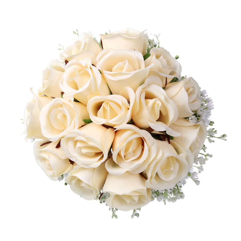 Creative holding flowers wedding bride bridesmaid simulation flowers photo studio photo