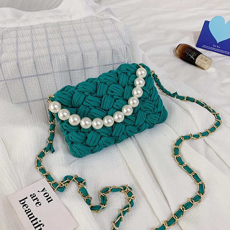 Evening Bags Fashion Pearls Chain Rope Woven Crossbody For Women Knitting Shoulder Bag Handmade Lady Handbags Female Small Purses 2022, Beige
Evening Bags Fashion Pearls Chain Rope Woven Crossbody For Women Knitting Shoulder Bag Handmade Lady Handbags Female Small Purses 2022, Beige