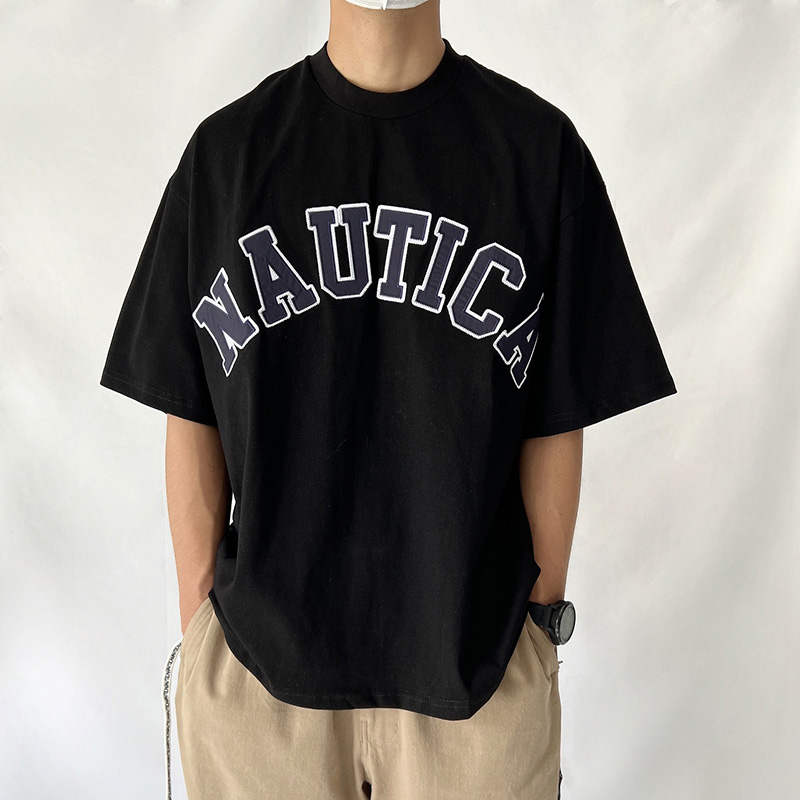 Man T Shirt NAUTICA Hasegawa Akio supervised the production of chest letter patch embroidery loose couple men and women short sleeves, Blue
Man T Shirt NAUTICA Hasegawa Akio supervised the production of chest letter patch embroidery loose couple men and women short sleeves, Blue
