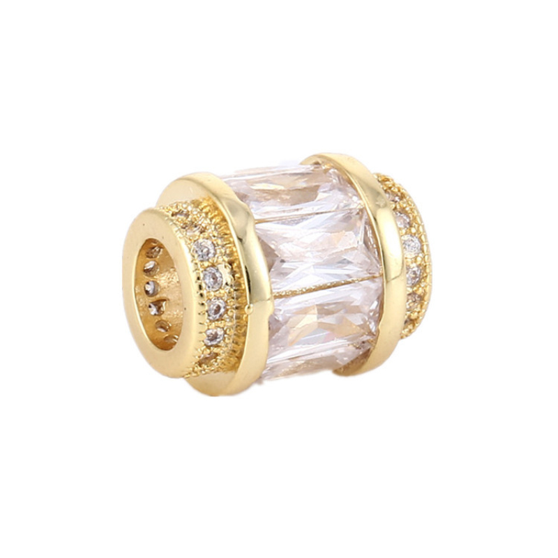 Big Hole Square Stone Cylinder Beads Charm for DIY Jewelry Making