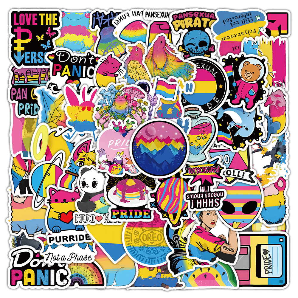 63Pcs Pansexual Pride Stickers Graffiti Kids Toy Skateboard car Motorcycle Bicycle Sticker Decals Wholesale, Multi colors
63Pcs Pansexual Pride Stickers Graffiti Kids Toy Skateboard car Motorcycle Bicycle Sticker Decals Wholesale, Multi colors