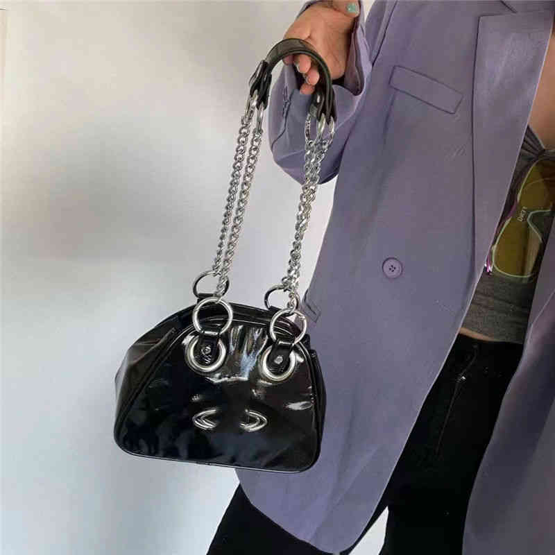 Evening Bags Designer Vivi Women's Bags 2022 New Versatile Patent Leather Handbags Japanese Fashion Brand Saturn Punk Style One Shoulder Underarm Bag, Black
Evening Bags Designer Vivi Women's Bags 2022 New Versatile Patent Leather Handbags Japanese Fashion Brand Saturn Punk Style One Shoulder Underarm Bag, Black