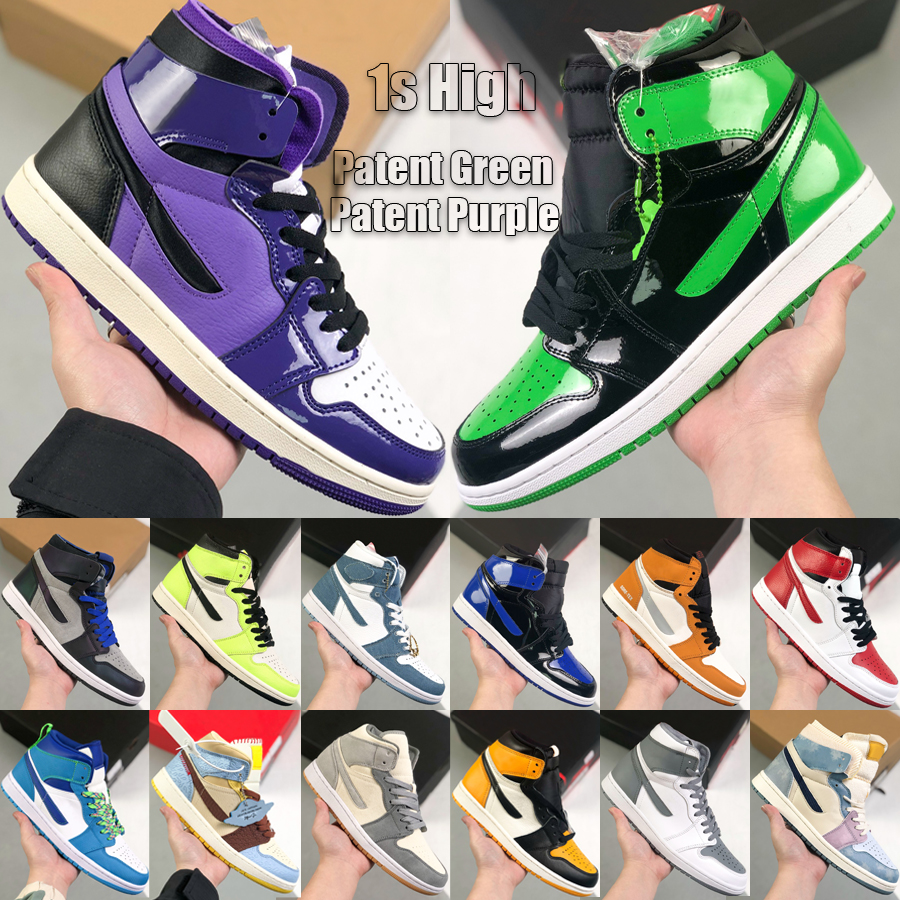 Jumpmans 1 High OG Men Women Basketball Shoes 1S Designer CMFT Patent Royal Green Purple GTX Light Curry Heritage Visionaire Outdoor Sneakers Size 36-46, #06 patent green
Jumpmans 1 High OG Men Women Basketball Shoes 1S Designer CMFT Patent Royal Green Purple GTX Light Curry Heritage Visionaire Outdoor Sneakers Size 36-46, #06 patent green