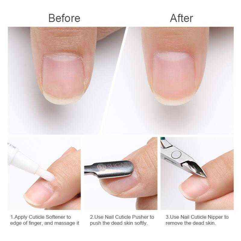 NXY Nail Gel Rose Gold Cuticle Pusher Scissor Dead Skin Remover Tools Stainless Steel Tweezer Clipper Maniucre Art Tool 0328