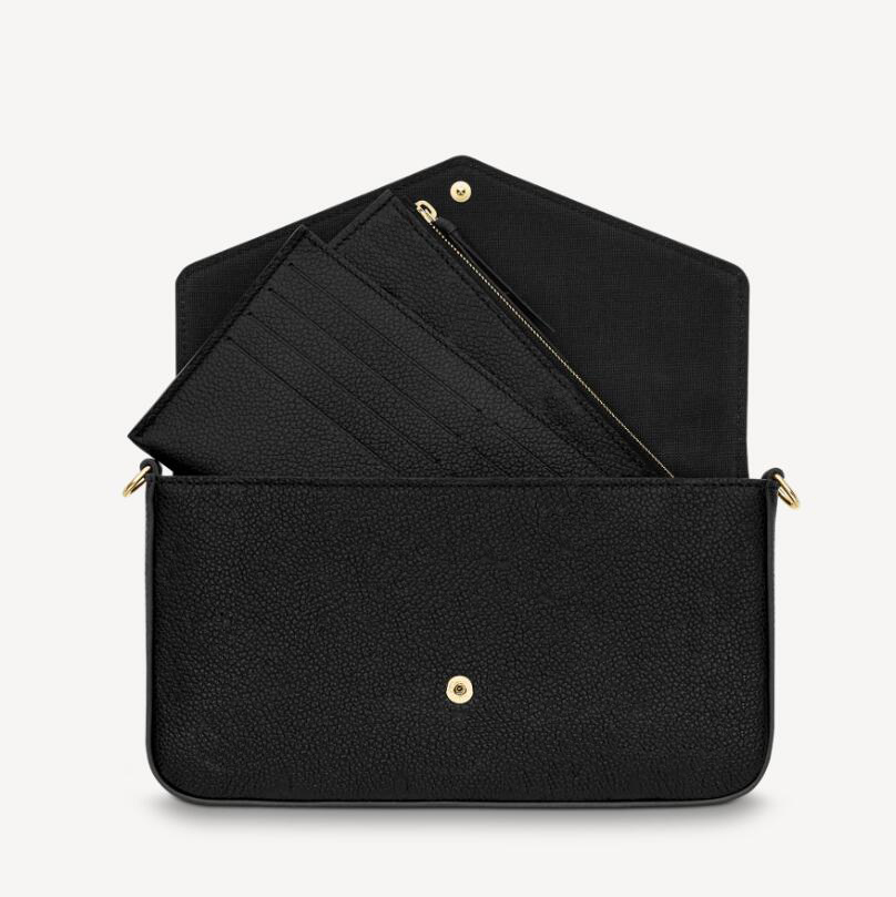 Fashion shoulder bags trend outdoor womens bag embossed logo design three-piece set crossbody bag, Black
Fashion shoulder bags trend outdoor womens bag embossed logo design three-piece set crossbody bag, Black