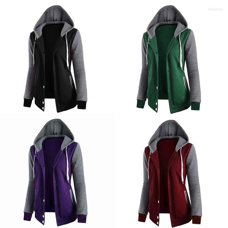 Women' Hoodies & Sweatshirts Patchwork Hood Pocket Long Sleeve Quadruple Buckle Top Sweatshirt, Black
Women' Hoodies & Sweatshirts Patchwork Hood Pocket Long Sleeve Quadruple Buckle Top Sweatshirt, Black
