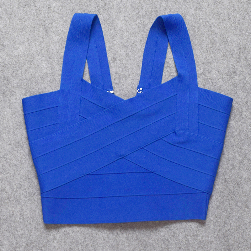 BEAUKEY Sexy Short White HL Bandage Crop Top Women Vest Yellow Black Red Plus Size XL Camis Bodycon Tank Mini Length Wholesale 220325