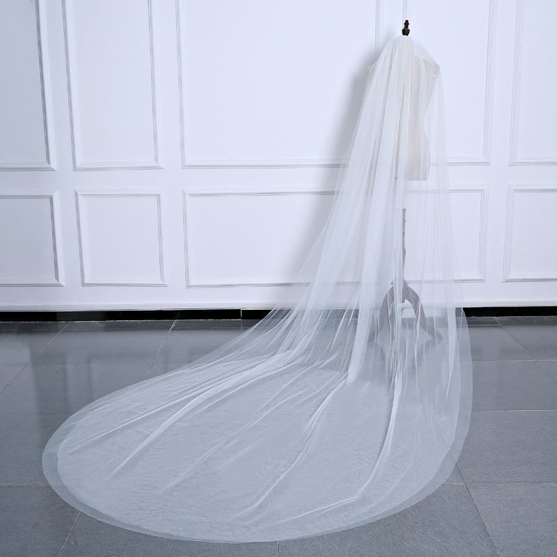 Bridal Veils 3Meters Simple Long Veil White/Ivory Wedding With Comb Cut Edge Cathedral Two Tiers Width 1.5MeterBridal
Bridal Veils 3Meters Simple Long Veil White/Ivory Wedding With Comb Cut Edge Cathedral Two Tiers Width 1.5MeterBridal