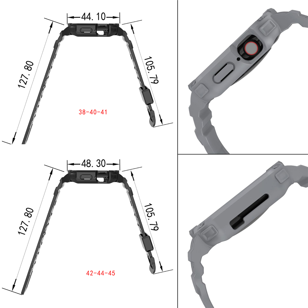 Case for Apple Band 41m 45mm 42mm 40/38 Watch Strap applicable to Iwatch Series 7 6 5 4 SE TPU Protective Cover Silicone Bracelet free shipping