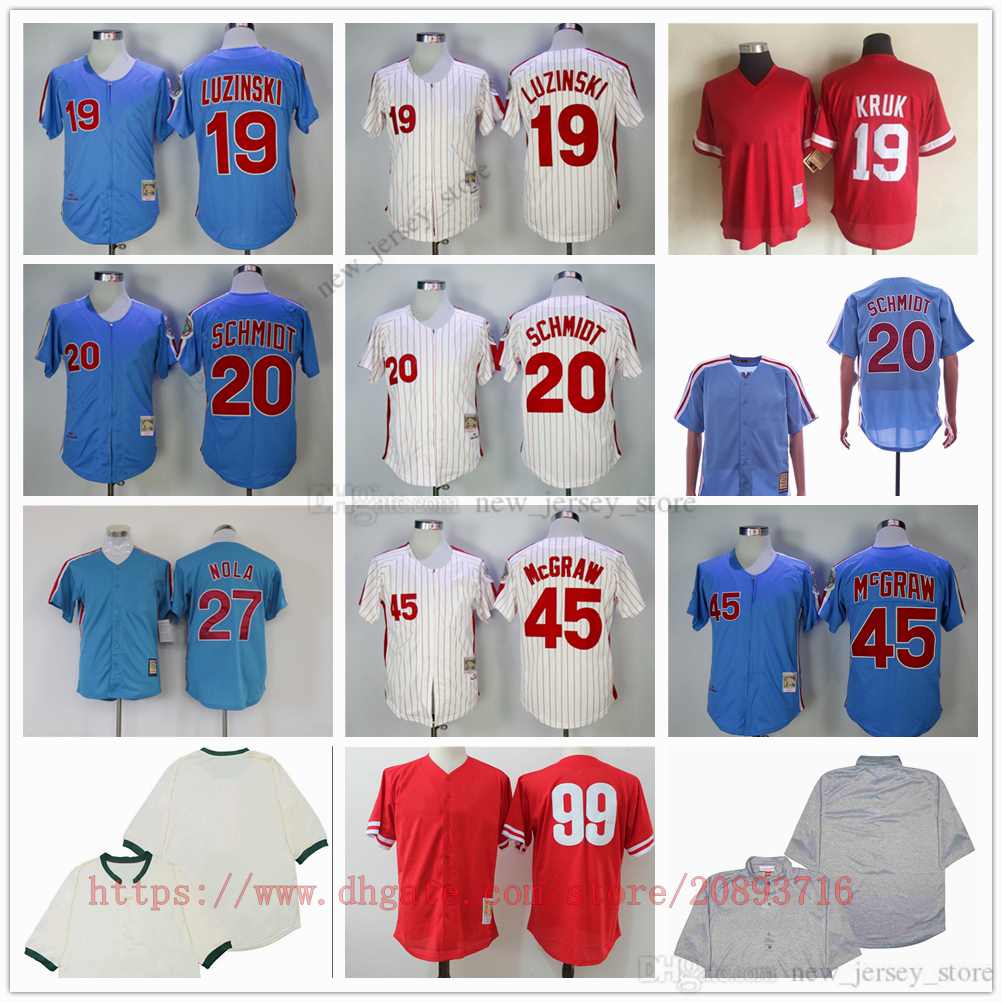 Movie College MitchellNess Baseball Wears Jerseys Stitched 19 GregLuzinski 20 MikeSchmidt 45 TugMcGraw All Stitched Name Number Breathable Sport High Quality, As picture (with team logo)
Movie College MitchellNess Baseball Wears Jerseys Stitched 19 GregLuzinski 20 MikeSchmidt 45 TugMcGraw All Stitched Name Number Breathable Sport High Quality, As picture (with team logo)