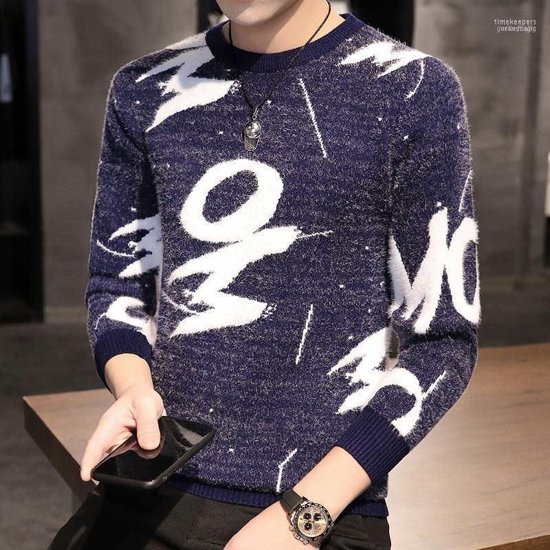 Winter Sweater Round Neck Men Letter Printing Sweaters Wool Knitted Male Pullovers Fashion Knitwear Imitation Mink Men's Time22, 6024 navy
Winter Sweater Round Neck Men Letter Printing Sweaters Wool Knitted Male Pullovers Fashion Knitwear Imitation Mink Men's Time22, 6024 navy