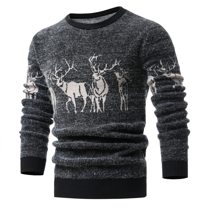 Winter Christmas Sweater Men Christmas Deer Printing Men's Sweater Casual O-neck Male Pullovers Slim Sweaters Pull Men 201126, Black
Winter Christmas Sweater Men Christmas Deer Printing Men's Sweater Casual O-neck Male Pullovers Slim Sweaters Pull Men 201126, Black
