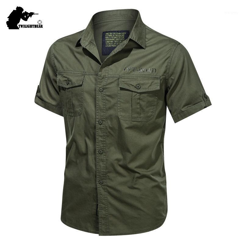 Pure Cotton Casual Shirt Men Short Sleeve Shirts Military Solid Printing Mens Tooling Man Brand Clothing 1751 Men, Army green
Pure Cotton Casual Shirt Men Short Sleeve Shirts Military Solid Printing Mens Tooling Man Brand Clothing 1751 Men, Army green