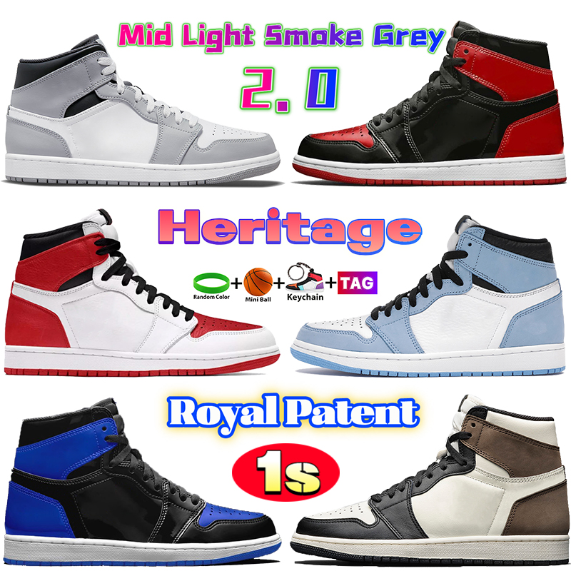 Designer 1 1s Basketball shoes Light Smoke Grey 2.0 Hyper UNC Royal Patent bred Chicago Heritage Mens sneakers Black White University Blue Dark Mocha men women shoe, #49 box shoes
Designer 1 1s Basketball shoes Light Smoke Grey 2.0 Hyper UNC Royal Patent bred Chicago Heritage Mens sneakers Black White University Blue Dark Mocha men women shoe, #49 box shoes