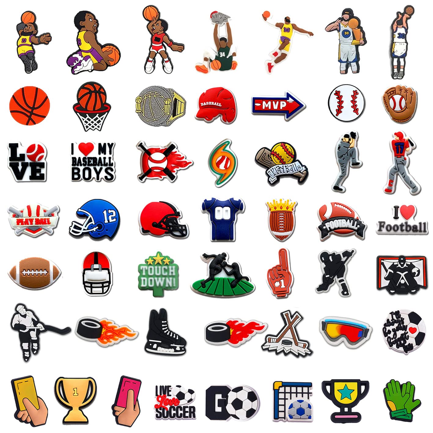 Shoe Charms Parts Accessories Sports Ball Decoration For Sneakers Slippers Baseball Football Basketball Hockey Supplies Players Kids jlllyx
Shoe Charms Parts Accessories Sports Ball Decoration For Sneakers Slippers Baseball Football Basketball Hockey Supplies Players Kids jlllyx