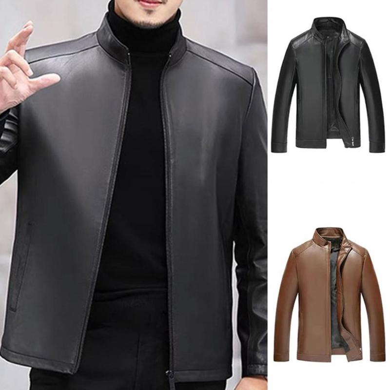 Men's Jackets Men Clothing Coat Solid Color Faux Leather Autumn Winter Loose Zipper Jacket Streetwear Casual Blazer Male OuterwearMen's, Black
Men's Jackets Men Clothing Coat Solid Color Faux Leather Autumn Winter Loose Zipper Jacket Streetwear Casual Blazer Male OuterwearMen's, Black
