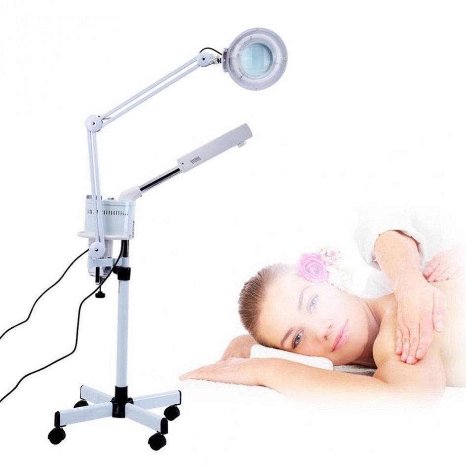 2-in-1 Beauty Machine Ozone Facial Steamer Magnifying Lamp Facial Steam Machine