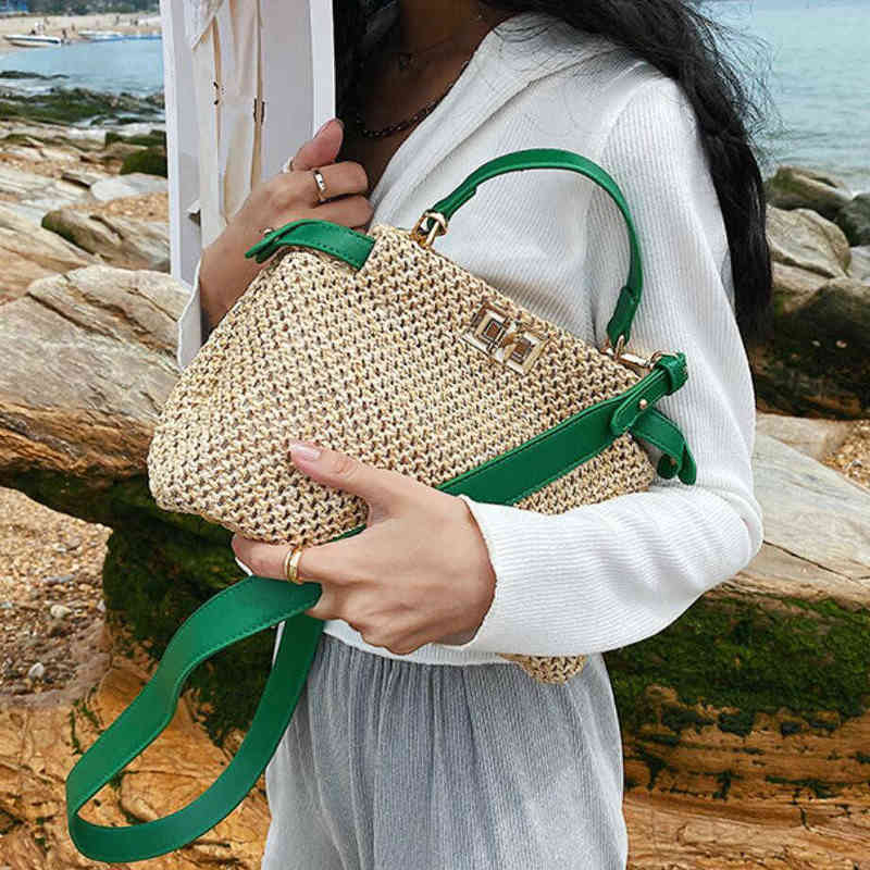 Weave Square Tote Summer High-quality Straw bag Women's Designer Handbag Beach Travel bag Shoulder Messenger Bag2220419, Auburn
Weave Square Tote Summer High-quality Straw bag Women's Designer Handbag Beach Travel bag Shoulder Messenger Bag2220419, Auburn