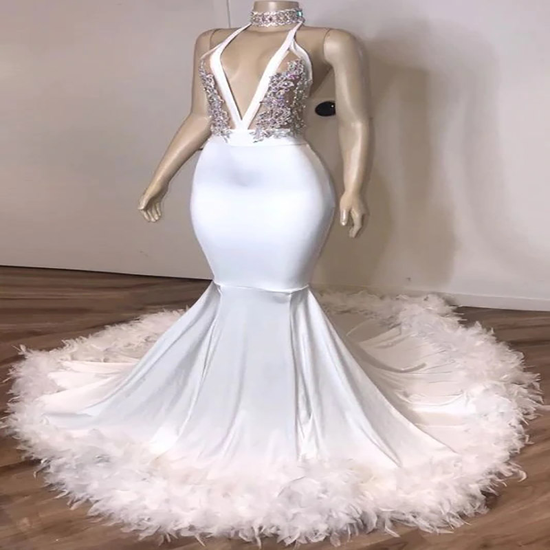 Luxury White Mermaid Evening Dress Plus Size Deep V Neck Feather Backless Black Girls Prom Dresses 2022 Halter Formal Gowns Abaya Formal Occasion Wear Robes De Soirée, Purple
Luxury White Mermaid Evening Dress Plus Size Deep V Neck Feather Backless Black Girls Prom Dresses 2022 Halter Formal Gowns Abaya Formal Occasion Wear Robes De Soirée, Purple