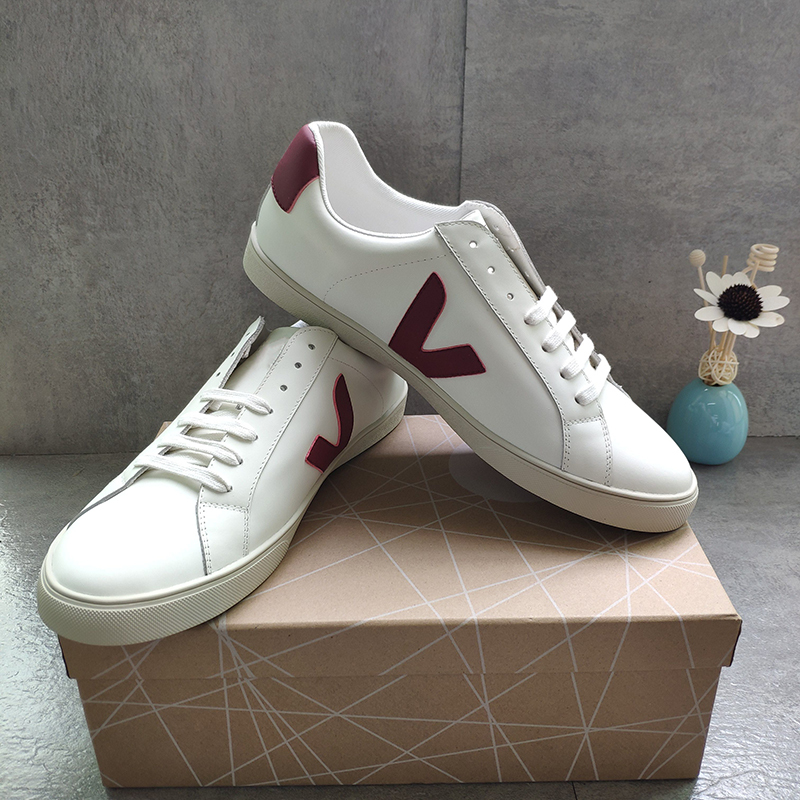 Designer Men Shoe V-10 Calfskin Trainers VEJA ESPLAR Extra Sneakers Top Quality Women Leather Mesh Lace-up White Casual Shoes With BoxNO33, Color 4
Designer Men Shoe V-10 Calfskin Trainers VEJA ESPLAR Extra Sneakers Top Quality Women Leather Mesh Lace-up White Casual Shoes With BoxNO33, Color 4