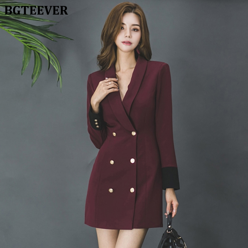 Elegant Turn-down Collar Double-breasted Women Blazers Patchwork Cuff Slim Waist Female Mid-length Suit Jacket 2022, Black
Elegant Turn-down Collar Double-breasted Women Blazers Patchwork Cuff Slim Waist Female Mid-length Suit Jacket 2022, Black