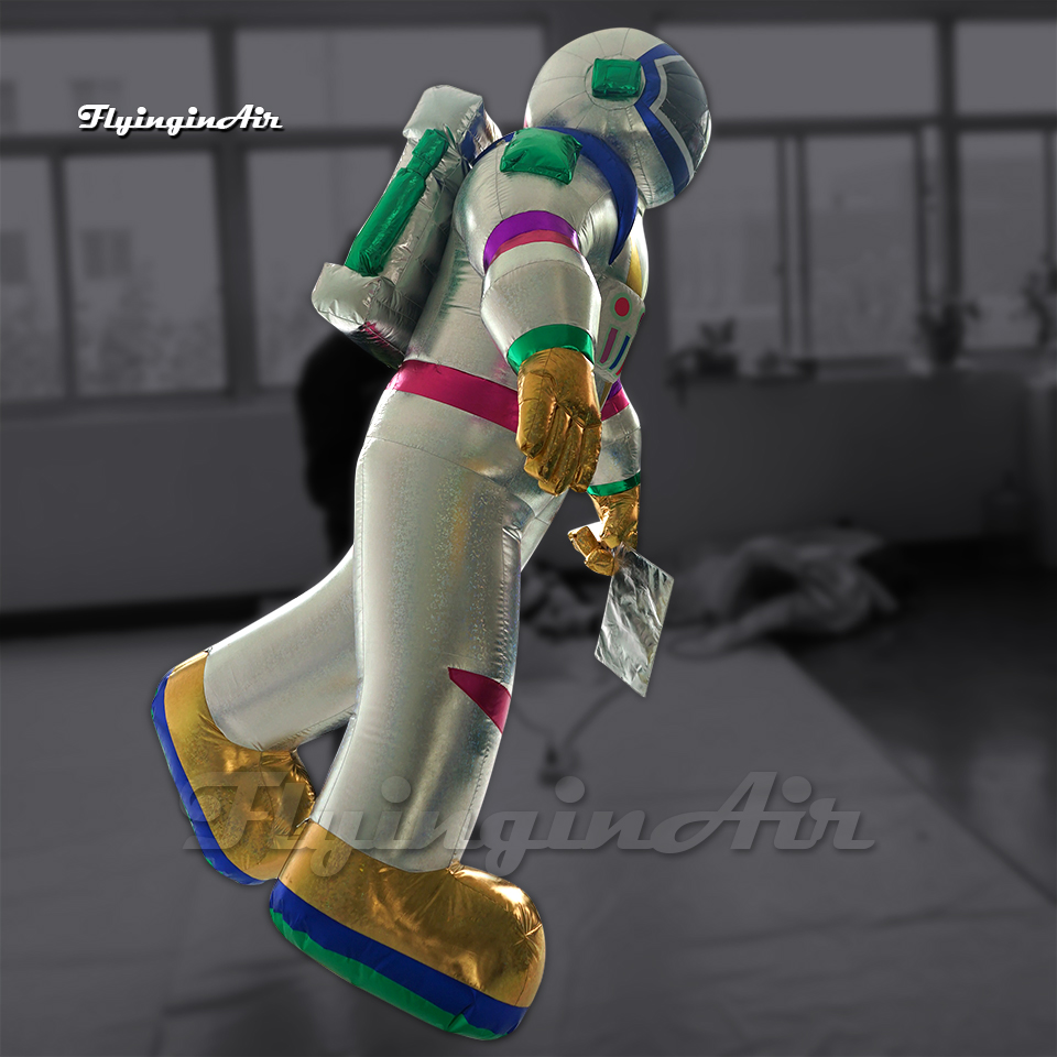 Hanging Inflatable Astronaut Shiny Figure Model 2m/4m Air Blow Up Spaceman For Concert Stage Decoration